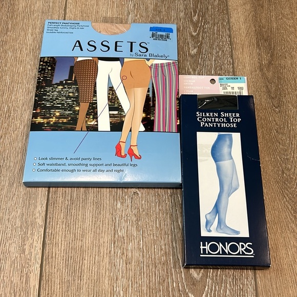 NWT Assets by Sara Blakely Perfect Pantyhose Size 4 175-220 lbs Buff NEW - Picture 6 of 6